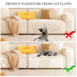 Cat Scratch Deterrent Tape Furniture Protectors From Cats Transparent Self-Adhesive Pet Furniture Training Tape Cat Accessories